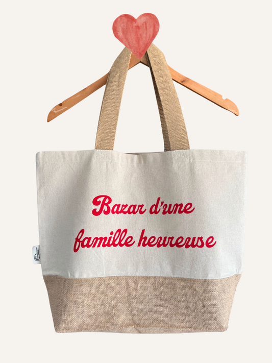 Sac "Bazar d'une famille heureuse"